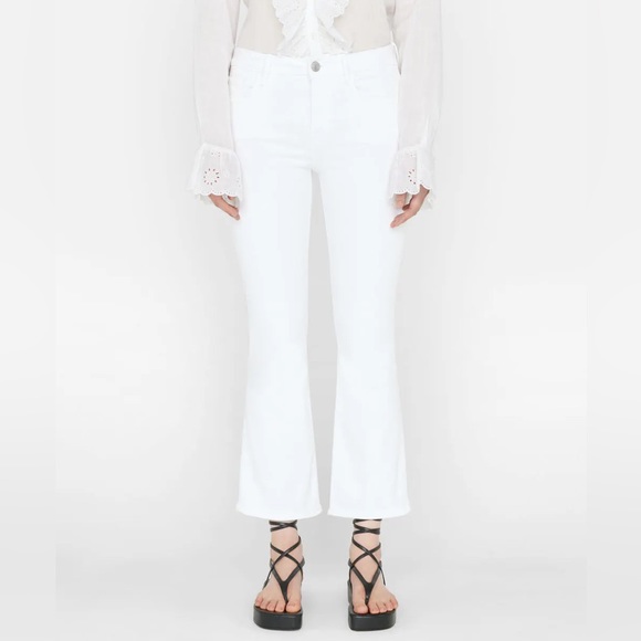 Frame size 4 Le Crop Mini Boot in white - Picture 1 of 7